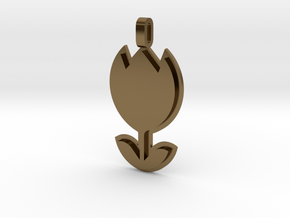 Tulip Pendant Thick in Polished Bronze