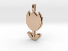 Tulip Pendant Thick in 14k Rose Gold Plated Brass