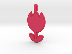Tulip Pendant Thick in Pink Processed Versatile Plastic