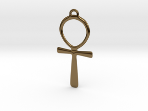 Ankh in metal in Polished Bronze