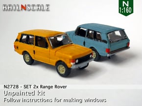 SET 2x Range Rover (N 1:160) in Smooth Fine Detail Plastic