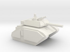 [5] Advanced Main Battle Tank (w Commander) in White Natural Versatile Plastic