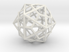 Icosahedron, Dodecahedron, Octahedron in White Natural Versatile Plastic