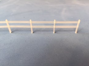 Post and rail fence kit HO Scale (10 Piece) in Smooth Fine Detail Plastic