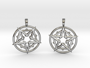 HARMONIC ESSENCE (PAIR) in Fine Detail Polished Silver