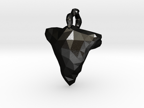 Arrow Head Low Poly in Matte Black Steel