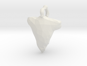 Arrow Head Low Poly in White Natural Versatile Plastic