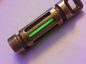 Tritium Fob 3dp 2.0 in Polished Bronzed Silver Steel