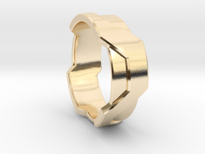 Ring Size 10 in 14k Gold Plated Brass