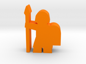Game Piece, Egyptian Spearman in Orange Processed Versatile Plastic