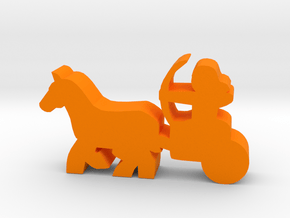 Game Piece, Egyptian Chariot in Orange Processed Versatile Plastic