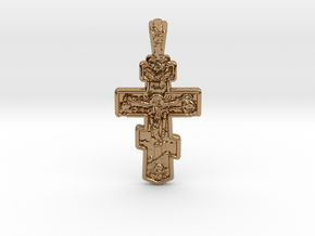 Pendant Cross 1 in Polished Brass