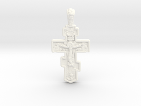 Pendant Cross 1 in White Processed Versatile Plastic