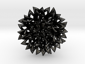  Ring The Chrysanthemum / size 9 1/2 US ( 19,4 mm) in Matte Black Steel