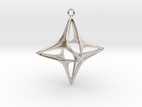 Christmas Star No.1 in Rhodium Plated Brass
