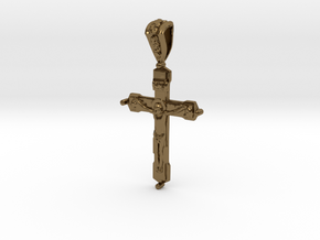 Pendant Cross 2 in Polished Bronze