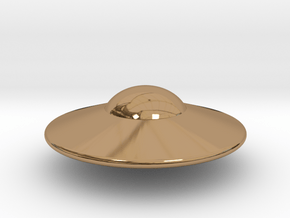 Alien Spaceship Custom Monopoly Piece in Polished Brass