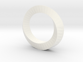 Spiral Ring in White Processed Versatile Plastic