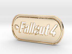 Fallout 4 Dog Tag in 14K Yellow Gold