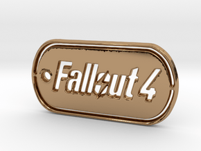 Fallout 4 Dog Tag in Polished Brass
