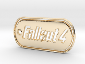 Fallout 4 Dog Tag in 14k Gold Plated Brass