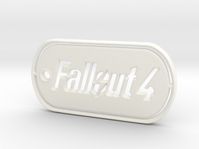 Fallout 4 Dog Tag in White Processed Versatile Plastic