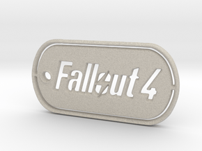 Fallout 4 Dog Tag in Natural Sandstone