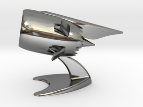 Jet Engine Desk Display in Fine Detail Polished Silver