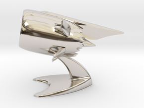 Jet Engine Desk Display in Rhodium Plated Brass