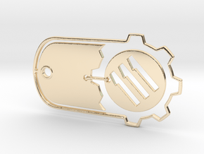 Fallout 4 Vault 111 Dog Tag in 14K Yellow Gold