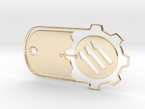 Fallout 4 Vault 111 Dog Tag in 14k Gold Plated Brass