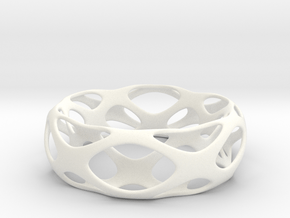 Frohr Desgin Bracelet Voronoi Style 4-11 in White Processed Versatile Plastic