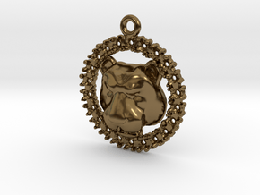 Pendant Lioness in Polished Bronze