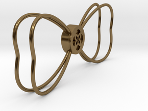TU Bow Tie Outline in Polished Bronze