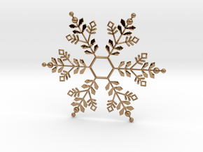 Snowflake Pendant 1 in Polished Brass
