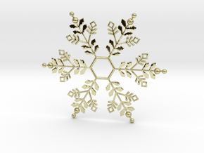 Snowflake Pendant 1 in 18K Gold Plated