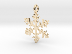 Snowflake Charm 1 in 14K Yellow Gold