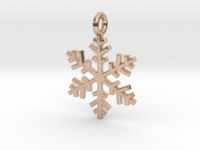 Snowflake Charm 1 in 14k Rose Gold Plated Brass