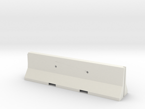 1/35 Jersey Barrier (10 ft/3m) in White Natural Versatile Plastic