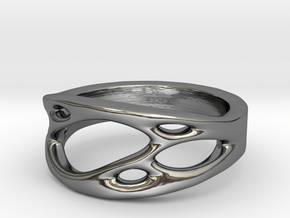 Frohr Design Ring Cell Cylcle in Fine Detail Polished Silver