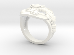 Botanika Mechanicum Ring SIZE 11 in White Processed Versatile Plastic