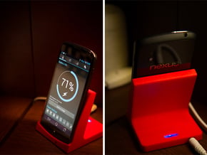 Nexus 4 Qi Charging Dock in Red Processed Versatile Plastic