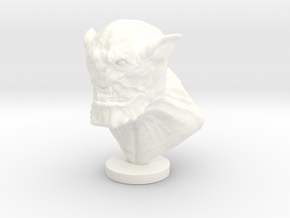 Demon Head in White Processed Versatile Plastic