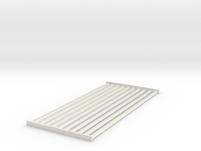 4mm Scale Ridge Tiles 'Cocks Comb Crested Ridge' in White Natural Versatile Plastic