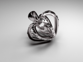 Heart in the Heart pendant in Fine Detail Polished Silver