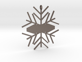 Snowflake #1 in Polished Bronzed Silver Steel