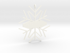 Snowflake #1 in White Processed Versatile Plastic