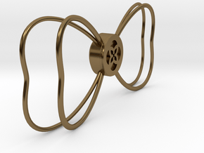 Tu Bow Tie Outline Version 2 in Polished Bronze