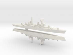 HMS Bristol x 2, 1/3000 in White Natural Versatile Plastic