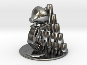 Juju "Playing with cups"  - DeskToys in Fine Detail Polished Silver